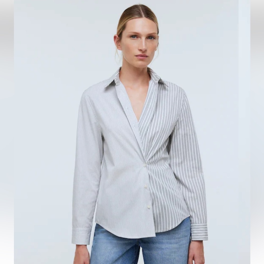 Madewell With-a-Twist Signature Poplin Shirt size Small